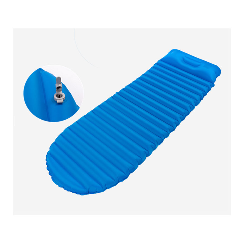EM-S-005 40D Nylon Sleeping Pad Ultralight Self-inflating Camping Sleeping Pad With Inflatable Pillow
