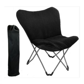 EC-S-026 outdoor lightweight folding picnic beech iron frame lawn padded camping chair