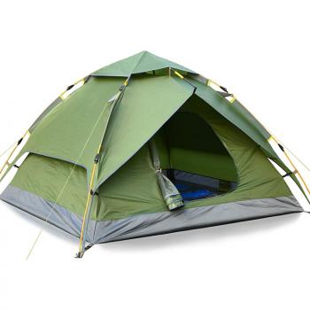 ET-C-005 double layer dual purpose automatic hydraulic tent 3-4 person instant setup waterproof camping tent 