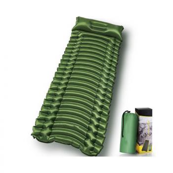 EM-S-020 40D Nylon Camping Mat Inflatable Sleeping Pad With Pillow